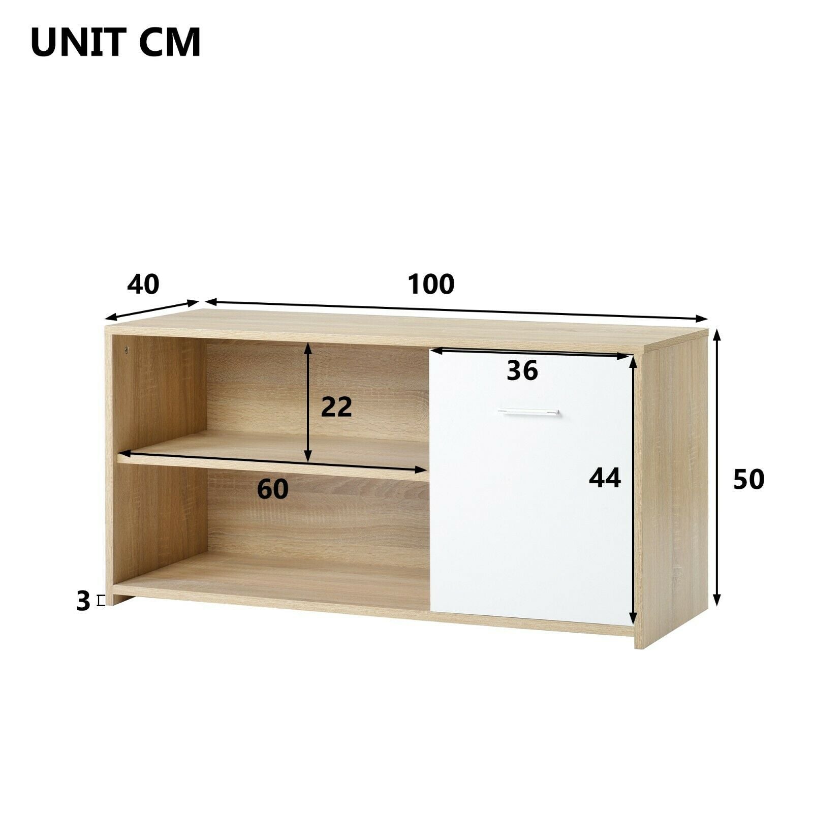 Modern Unit Wooden TV Cabinet Stand Unit Table With Shelves Cupboard Furniture