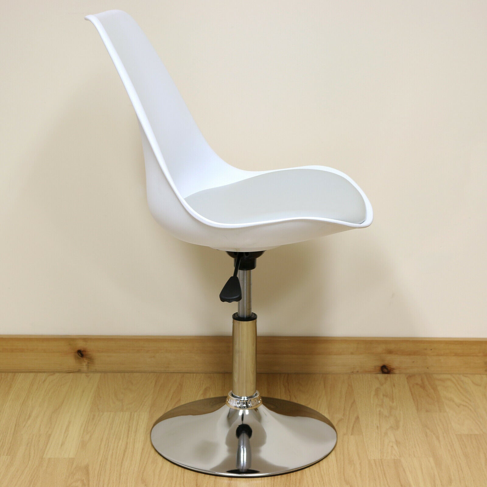 White & Grey Adjustable Swivel Desk Chair Home/Office Comfy Computer/PC seat