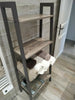Industrial Plant Stand Vintage Bookcase Ladder Shelving Grey Display Rack Metal