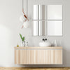 Set Of Self Adhesive Wall Mounted Bathroom Kitchen Bedroom Mirror Tiles 20cm UK