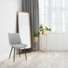 2XDining Chairs Kitchen Chairs Living Room Chairs Linen with Padded Seat Grey
