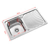 Stainless Steel Kitchen Sink Commercial Catering Single Double Bowl Drainer Kit