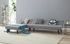 3 Seater Sofa Bed + Chaise Black Grey L Shape PVC Fabric Recliner Corner Sofabed