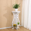Small Round Side Table Beside Tea Coffee Lamp Plant Stand Modern White Furniture
