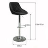 2×Bar Stools Leather Chairs Breakfast Chairs Swivel Gas Lift Kitchen Cushioned