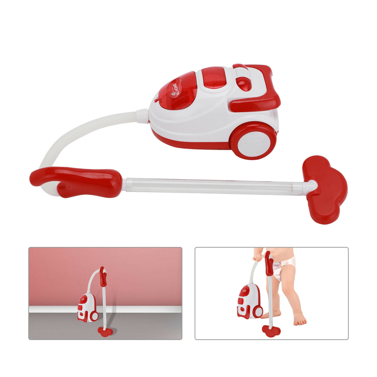 Children Vacuum Cleaner Sound Hoover Suction Function Household Cleaning Toy