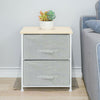 Fabric Chest of Drawers Cabinet Storage Unit Bedside Table with 2/3/4/5Drawers