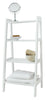 Grey White 4 Tier Ladder Style Storage Shelving Unit Bathroom Living Home House