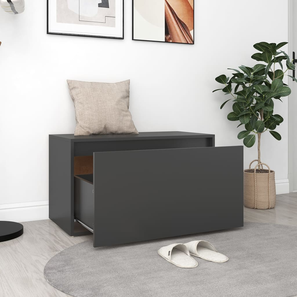 Grey ottoman online shoe storage