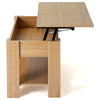Hydraulic Lift Up Coffee Tea Table End Table with Living Room 100cm Wodden