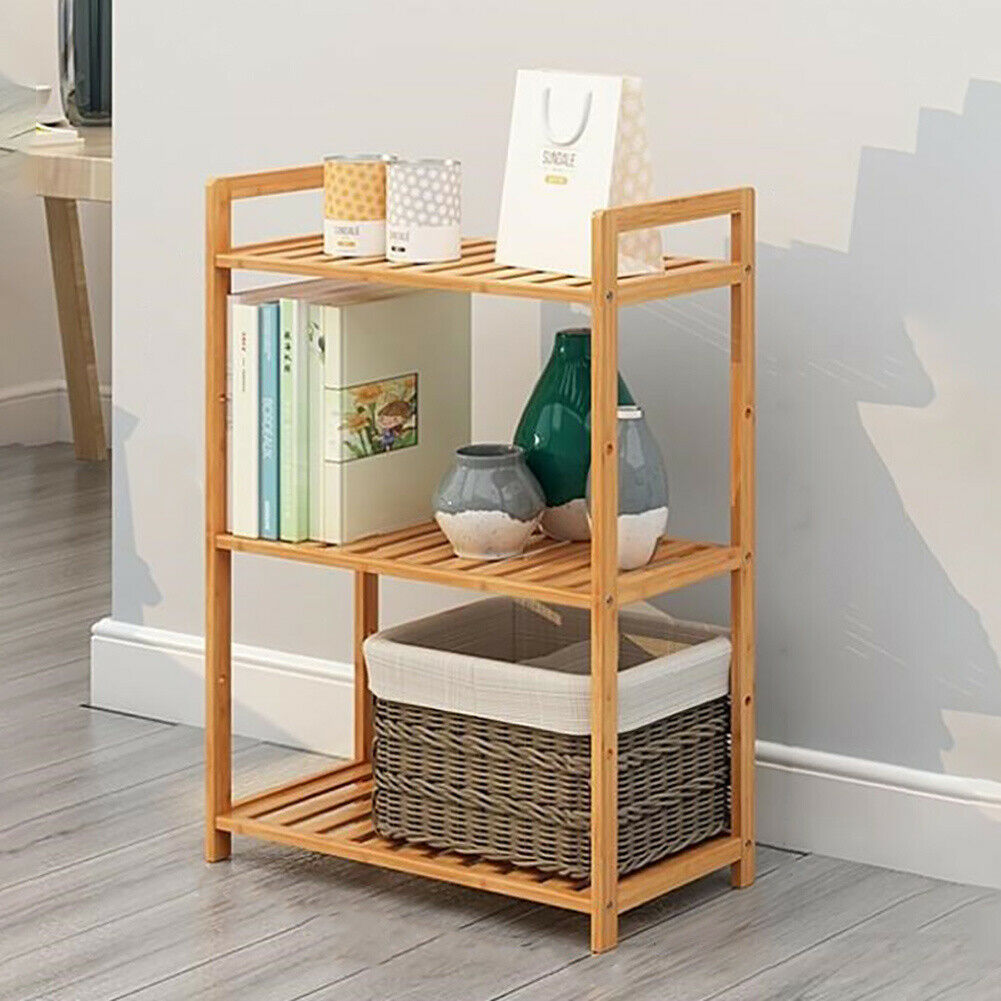 3/4/5 Tier Wooden Storage Shelf Shelving Unit Bookshelf Bookcase Display Stand