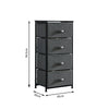 Dark Grey Fabric Cabinet Chest of Drawers Bedside Table Storage 2/3/4/5/7 Drawer