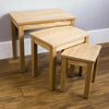 Oakridge Nest of 3 Tables Wood Set Coffee Side Lamp Living Room Units