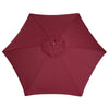 2.5m Wooden Garden Parasol Sun Shade Patio Outdoor Umbrella Wine Red