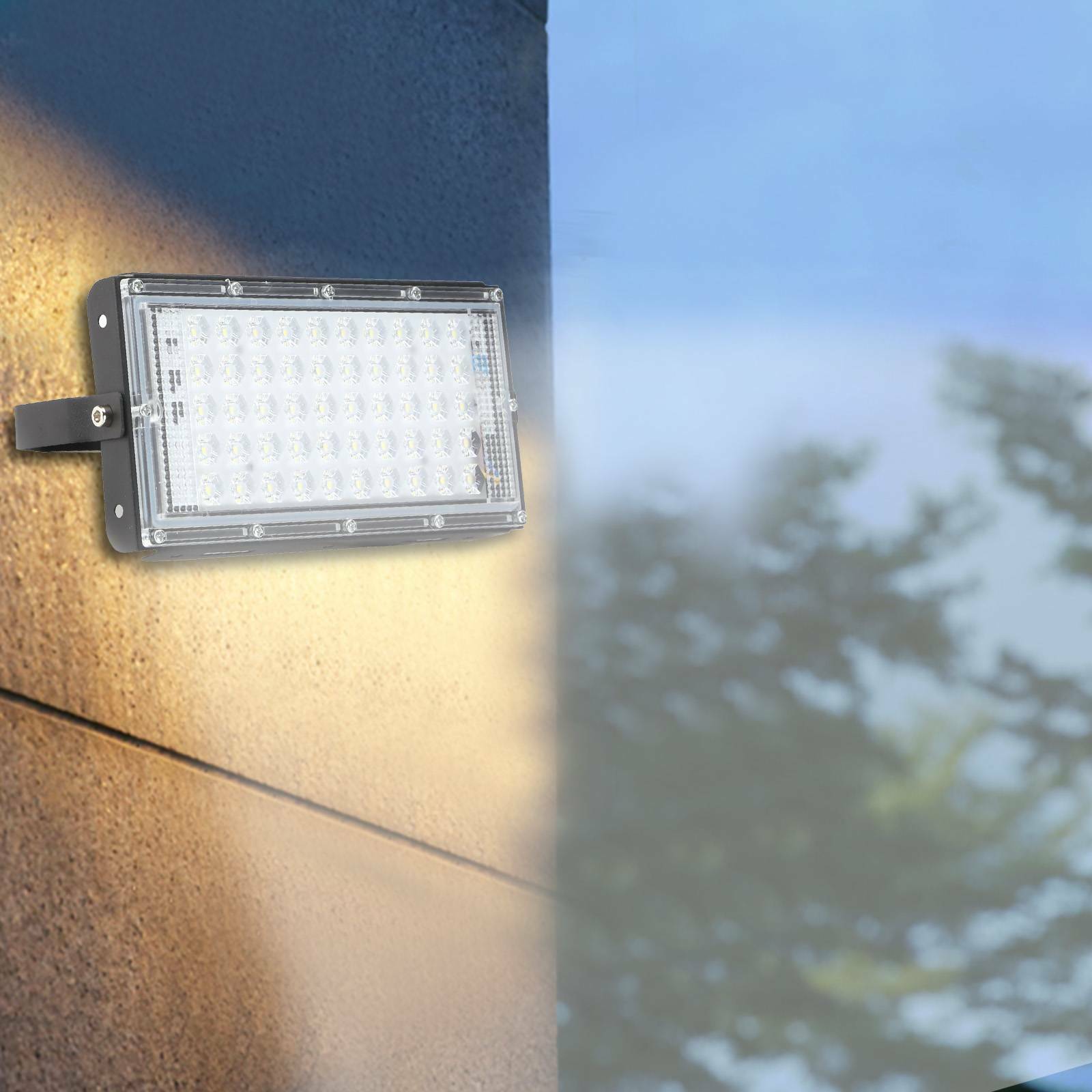 2X50W LED Security Floodlight Flood Lights Indoor Outdoor Garden Waterproof Lamp