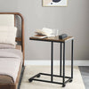 Industrial Sofa Table End Table C-Shape Side Table Coffee Laptop Table Rustic