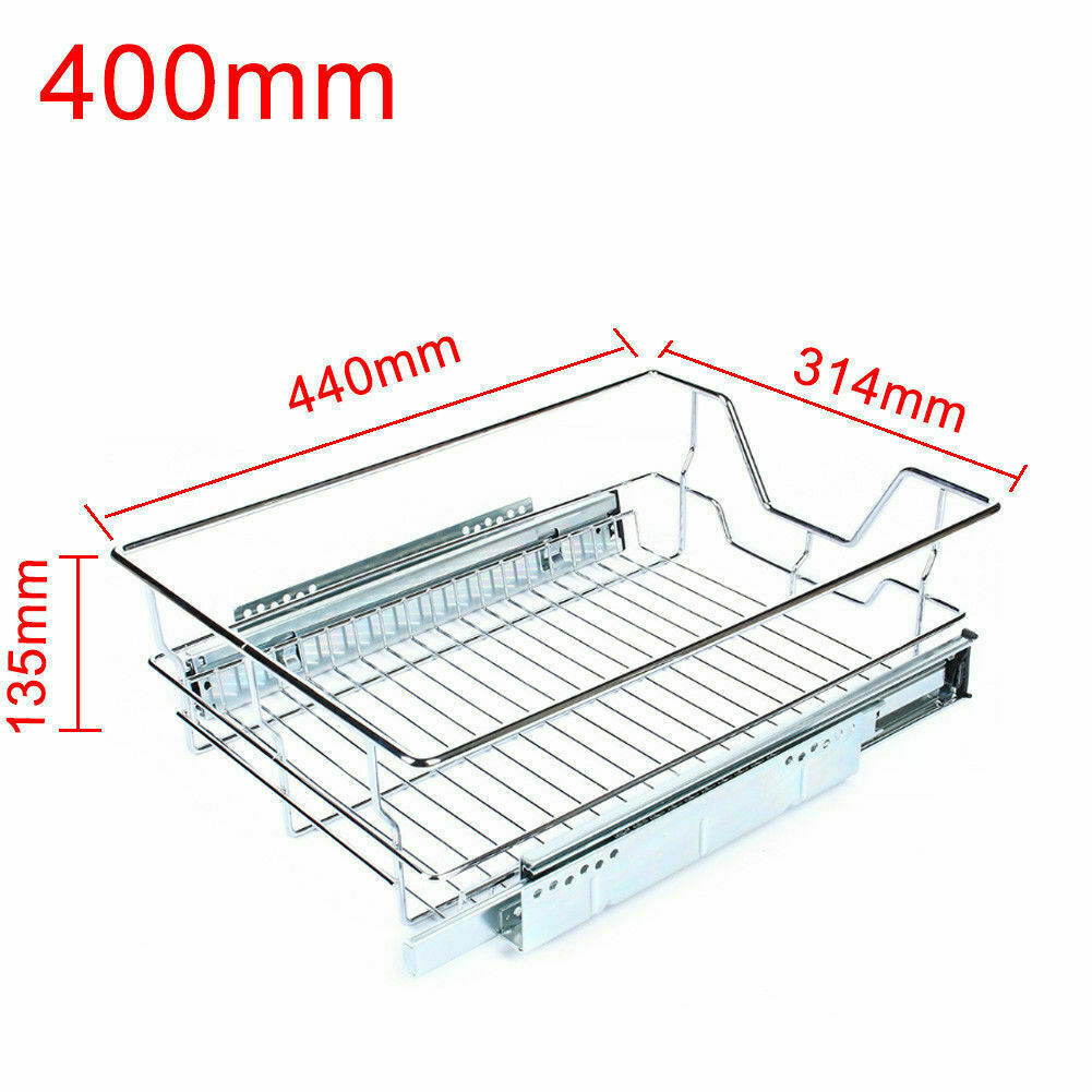 Pull Out Kitchen Baskets Slide Out Storage Basket Cupboard Drawer 350 - 600mm