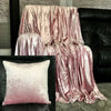 Throw over bedspread Shiny Crushed Velvet Sofa or bed Cushion Cover 8 colours