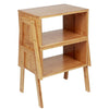 2 X Bedside Table Cabinet Side End Nightstand Storage Bedroom Furniture Bamboo
