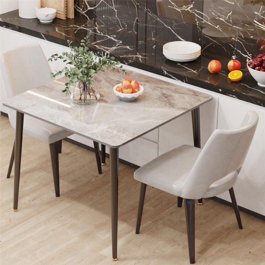 Square marble dining on sale table set