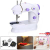 14 Stitch Electric Mini Sewing Machine Overlock 2 Speed Foot Pedal + Needles Kit