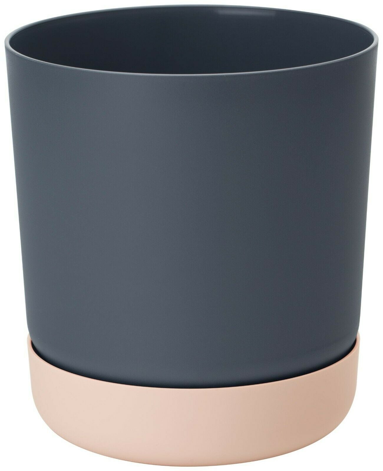 Satina Duo Plant Pots With Saucers Garden Flower Planters Indoor Stand Flowerpot