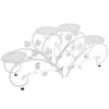 Set of 2 Flower Holder Rack Elegant Swan Shape Plant Stand Planter Support Shelf