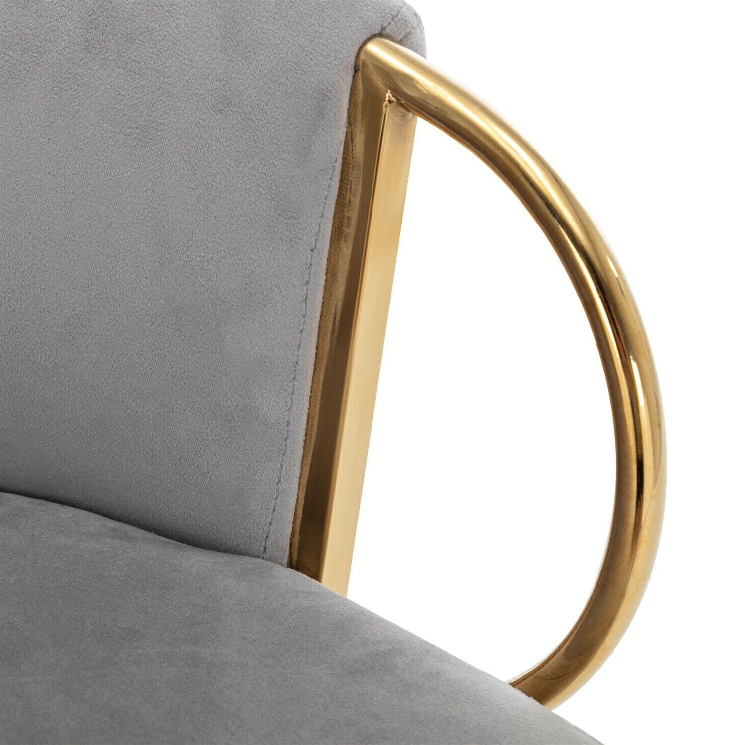 Bar Stools Set of 2 Dining Chair Swivel Velvet Bar Chair w/ Footrest Armrest HN