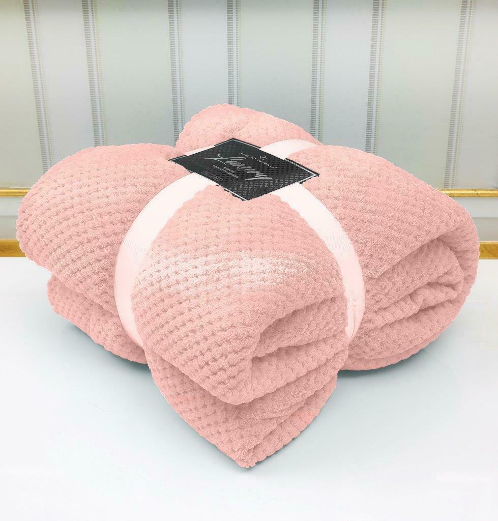 NEW LUXURY POPCORN THROWS FLEECE WARM EXTRA LARGE SOFA BLANKETS DOUBLE KING SIZE
