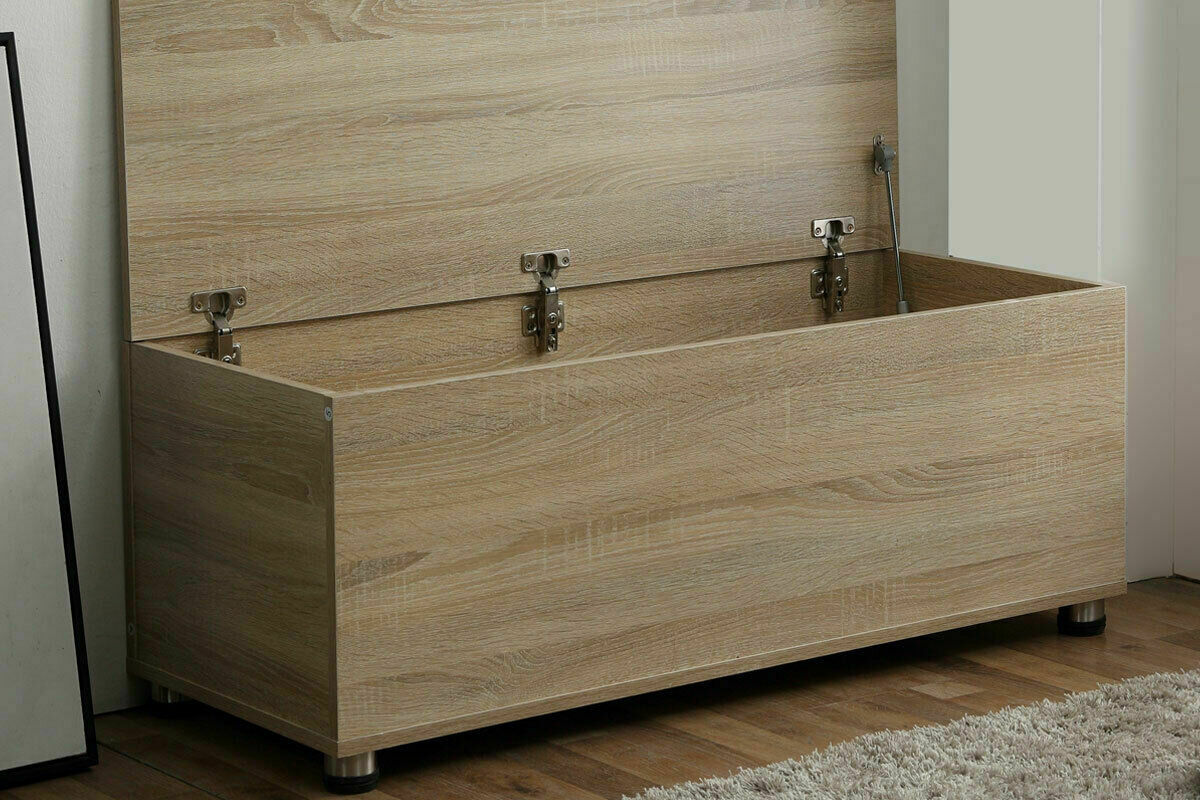 Ottoman Storage Box Chest Bench Seat Toy Bedding/Blanket/Clothes Trunk Organiser