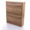 WOODEN SHOE STORAGE CABINET RACK 2 DRAWER CUPBOARD FOOTWEAR SHOE STAND RACK UNIT