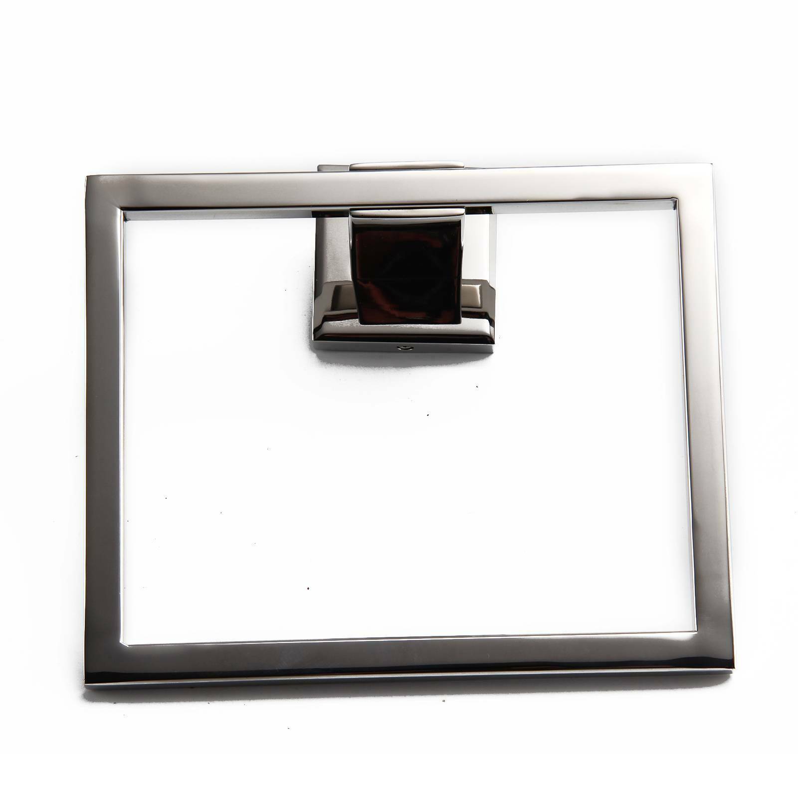 Modern Bathroom Square Towel Rack Towel Ring Holder Chrome Wall Mounted