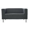 3 Seater Grey Linen Fabric Sofa Armchair Settee Couch Removable Sofa Cover