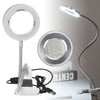 Desk Table Top 8x Magnifier Lamp Eyelash Beauty Nail Salon Tattoo White