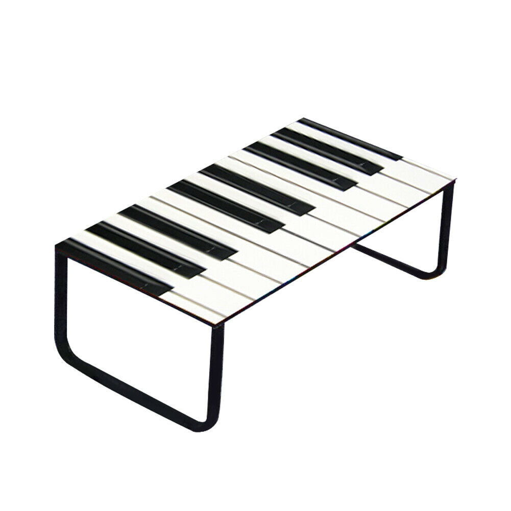 Tempered Glass Coffee Table with Metal Frame Side End Table Modern Living Room