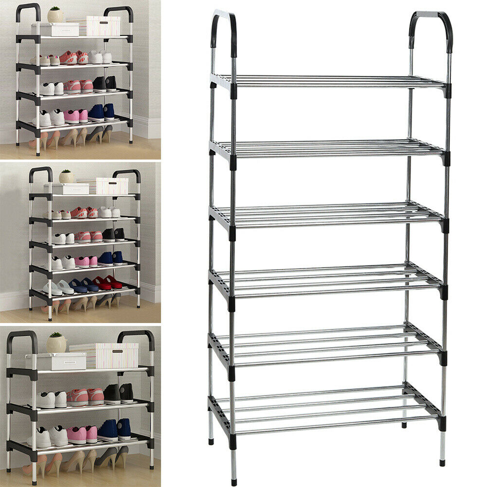 3/4/5/6 Tiers Door Side Shoes Cabinet Rack Storage Shelf Organizer Stand Holders