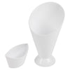 6 x Chip Fries & Ketchup Dipper Cones 2 Section Snack Sauce Holder Stand Food