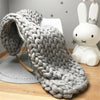 Bulky Soft Chunky Knit Bed Sofa Blanket Thick Knitted Throw Warm Handmade