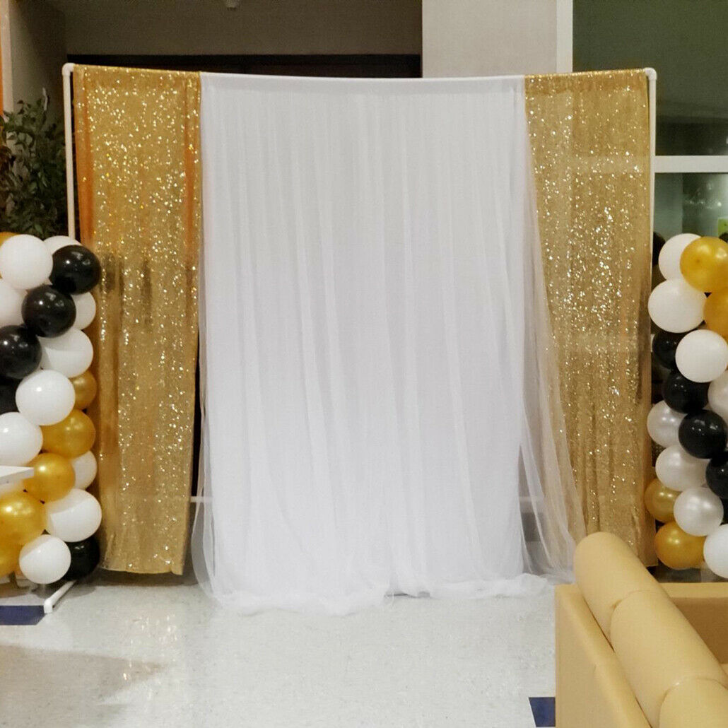 3 Layers Stage Wedding Party Backdrop Photography Birthday Background Curtains