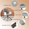 2pcs 180° Swivel Accent Chair Upholstered Armchair Dining Chairs Home Office HT