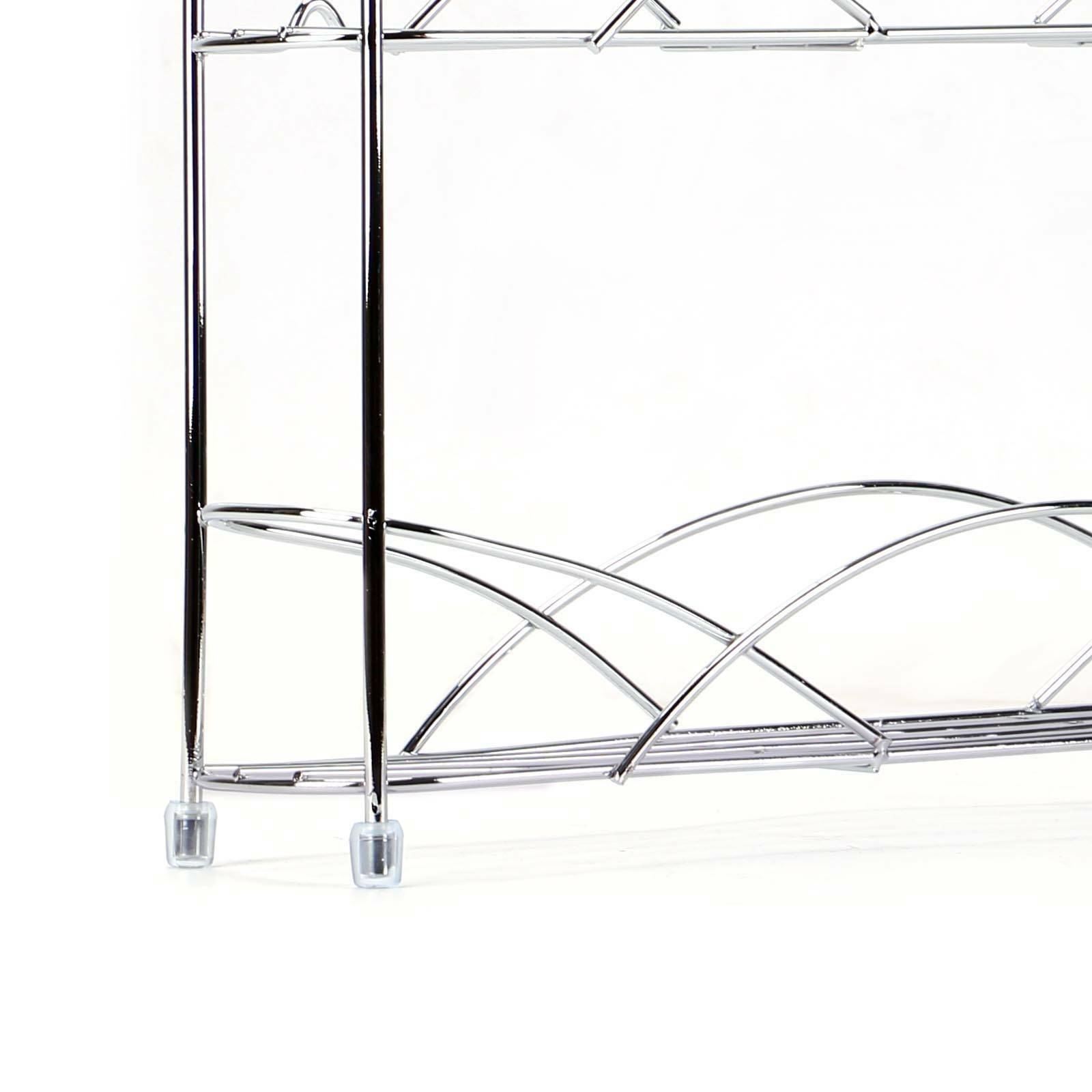 3 TIER WALL MOUNTED/FREE STANDING SPICE RACK HERB HOLDER 21 JARS KITCHEN STORAGE