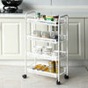 3/4 Tier Mesh Storage Basket Shelf Rack Trolley Cart Kitchen/Bath Organiser Unit