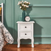 White Bedside Table With Drawer Cabinet Bedroom Furniture Storage Nightstand