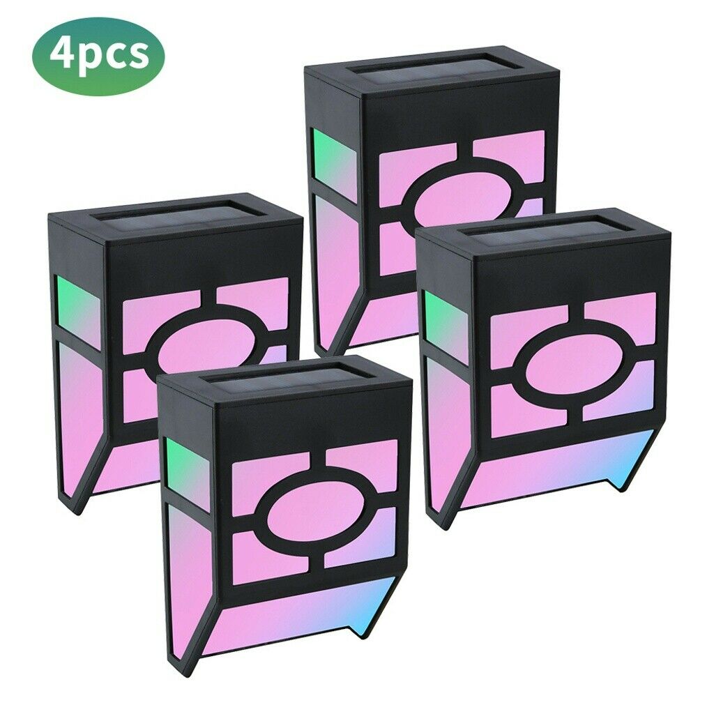 8x Super Bright LED Solar Powered Wall Lights Door Fence Outdoor Garden Lighting