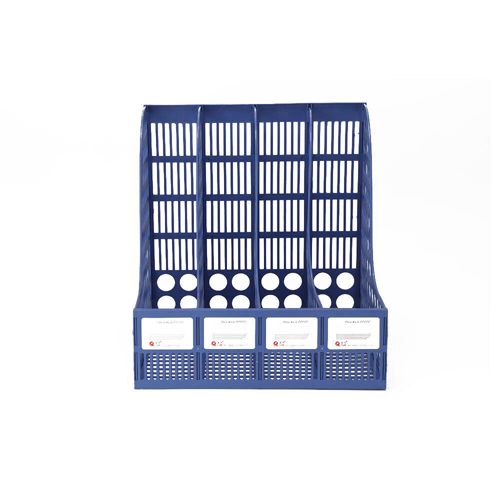 Magazine Publication Filing Tray 4 Shelf Storage Box Divider File Holders Office