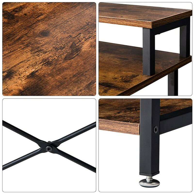 Large Computer Desk With Shelves Laptop Study PC Table Home Office Corner Desk