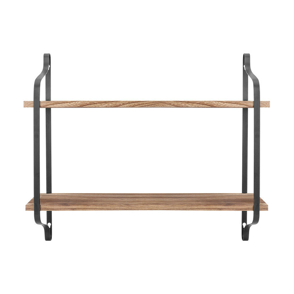 UK Large Rustic Industrial Pipe Wall Floating Shelf Wooden Storage Shelving Unit