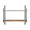 UK Large Rustic Industrial Pipe Wall Floating Shelf Wooden Storage Shelving Unit