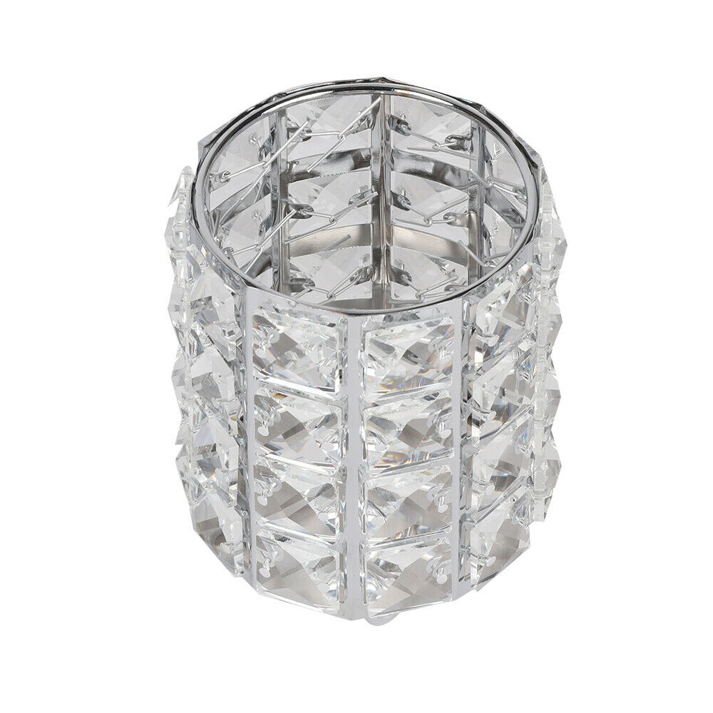 CRYSTAL MAKE UP BRUSH STORAGE BUCKET PENS/PENCILS HOLDER DESKTOP ORGANIZER DECOR