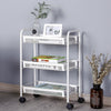 3/4 Tier Rolling Cart Kitchen Bathroom Storage Trolley Rack Metal Mesh Shelf